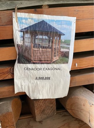 Cenador Cabaña Madera y Cristal