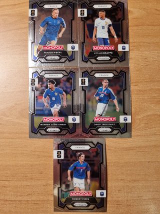 5 Cartas Panini Francia Monopoly