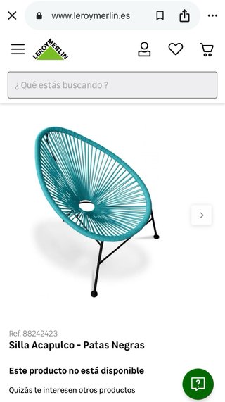 Silla Acapulco color Azulado