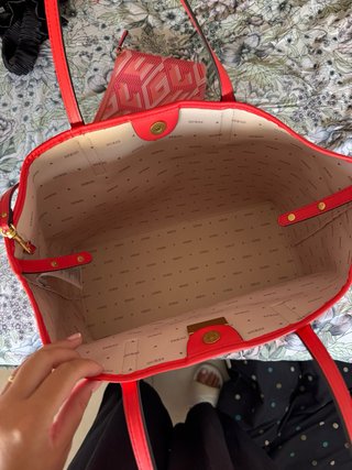 Bolso Tote Guess Rosa y Rojo Nuevo Sin Etiqueta