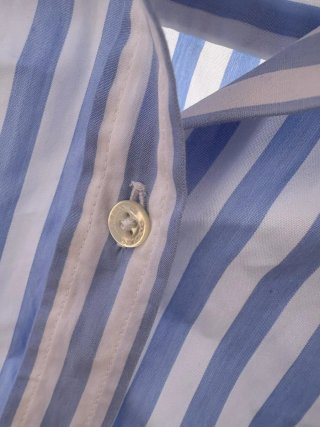 Camisa Carolina Herrera Rayas Azul y Blanco