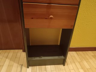 Estantería madera dos cajones