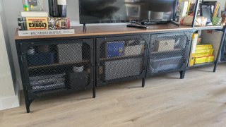 Mueble TV FJÄLLBO IKEA Negro/Madera