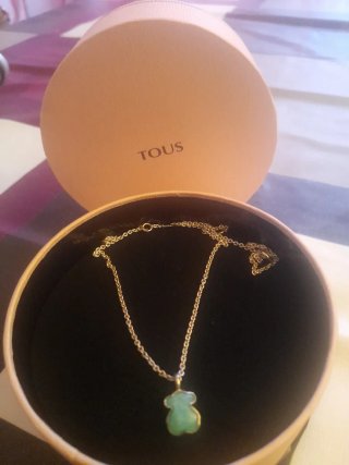 Collar Tous Oso Plata Azul