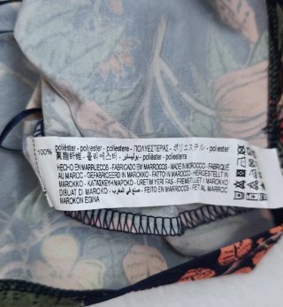 Top Zara floral manga larga