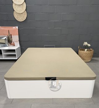 Canapé abatible de madera color blanco
