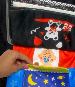Espejo Tummy Time para Bebés + Libro Sensorial + M