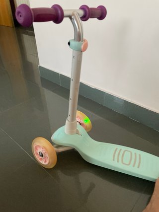 Patinete 3 Ruedas Oxelo Mint/Rosa con luces led