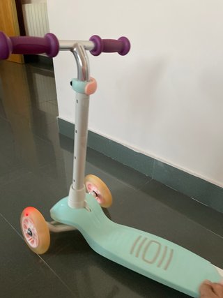 Patinete 3 Ruedas Oxelo Mint/Rosa con luces led