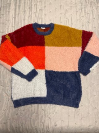 Jersey pelo patchwork multicolor