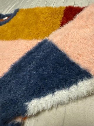 Jersey pelo patchwork multicolor