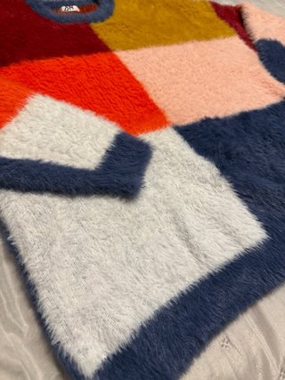 Jersey pelo patchwork multicolor