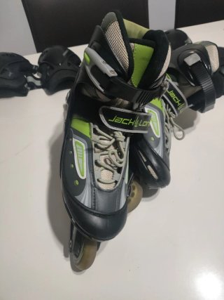 Patines en línea T.M (34-37) + Protecciones+ Bolsa