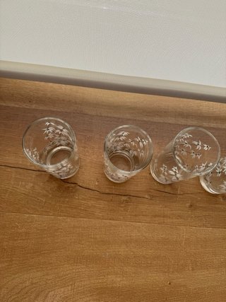Juego 5 vasos tubo motivos florales