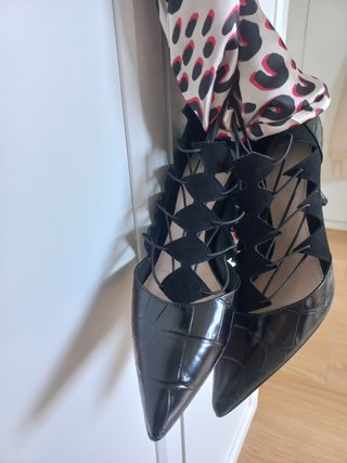 Zapatos salón negros punta T36