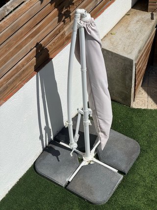 Sombrilla Excéntrica Hexagonal 3m Beige