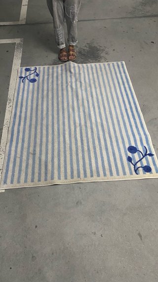 Alfombra rayas azul y blanco 1,20x1,50