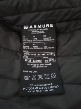 Chaqueta de cuero Armure Negra