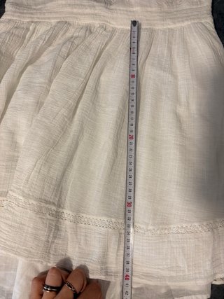 Vestido Blanco con bolsillos Zara