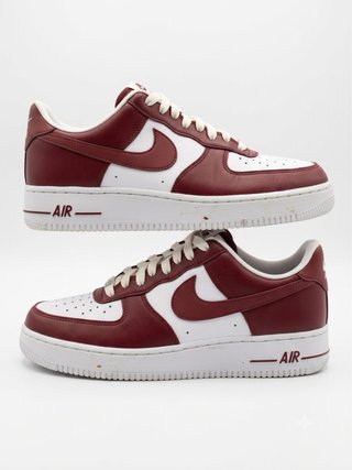 Nike Air Force 1 Burdeos y Blanco