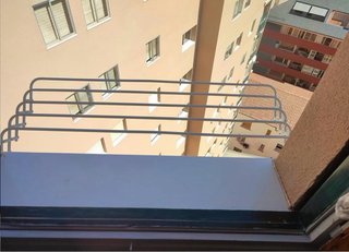 Tendedero Pared Plegable Metal Blanco 80 cm