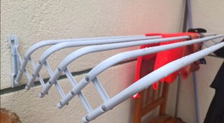 Tendedero Pared Plegable Metal Blanco 80 cm