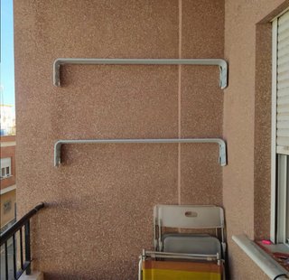 Tendedero Pared Plegable Metal Blanco 80 cm