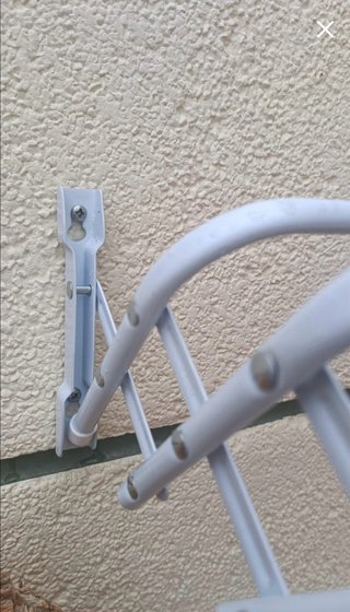 Tendedero Pared Plegable Metal Blanco 80 cm