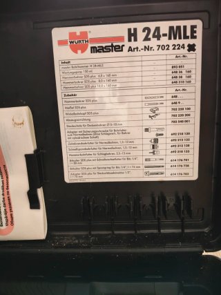 Martillo perforador Würth Master H 24-MLE con aspi