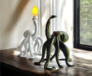Decorazione arte statua casa lampada moderna polpo