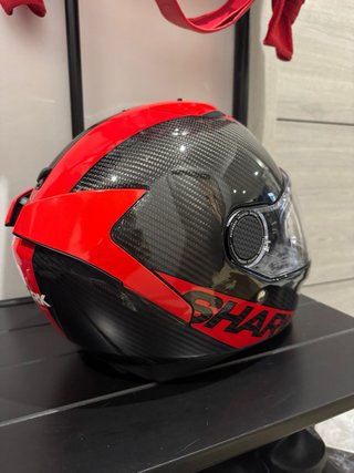 Casco Shark Carbono Rojo