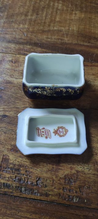2 Joyeros Porcelana Azul Cobalto Limoges