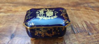 2 Joyeros Porcelana Azul Cobalto Limoges