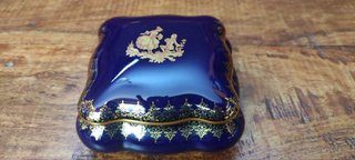2 Joyeros Porcelana Azul Cobalto Limoges