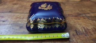 2 Joyeros Porcelana Azul Cobalto Limoges