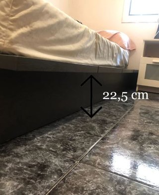 Estructura Cama Tatami Madera Negro