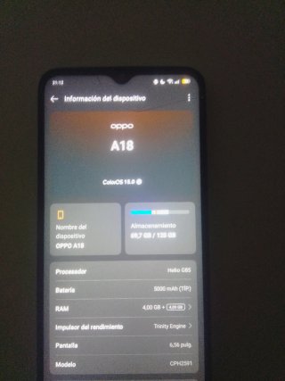 Oppo A18 Negro