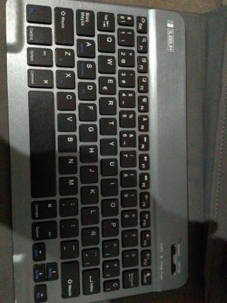 Funda con teclado gris