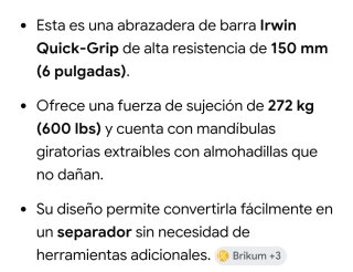 Prensa de barra IRWIN Quick-Grip 6