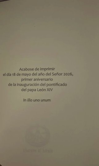 Libro de colección Papa Leon XIV