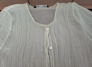 Camisa ZARA Nylon Verde Talla S