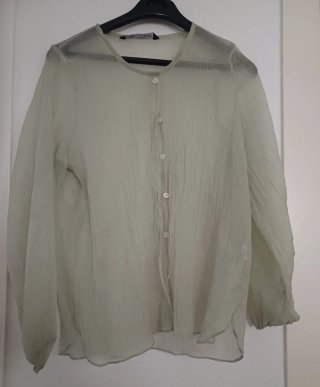 Camisa ZARA Nylon Verde Talla S