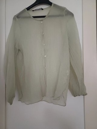 Camisa ZARA Nylon Verde Talla S