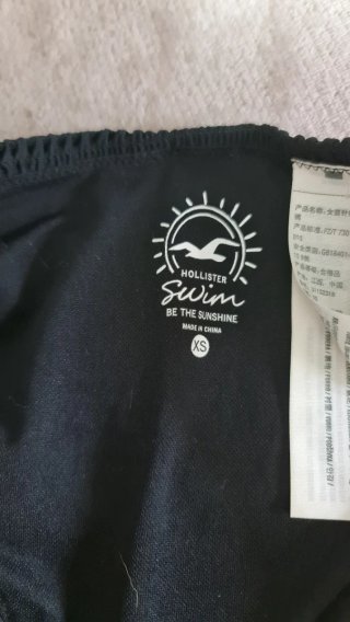 Braguita Bikini Hollister Negra