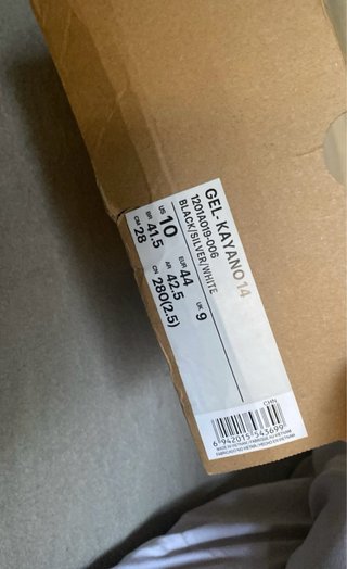 Asics Gel-Kayano 14 Talla 44 Negro/Plata