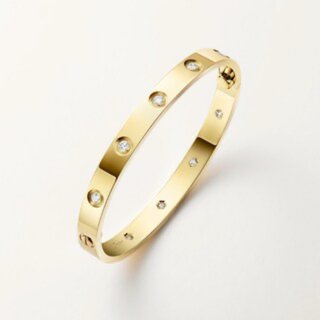 Pulsera Cartier Love 10 Diamantes Oro