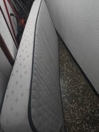 Base Cama Metal y Madera colchón incluido