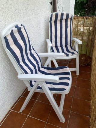 Sillas de piscina/jardín blancas plegables