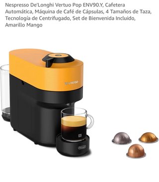 Cafetera Nespresso Vertuo Pop Amarilla