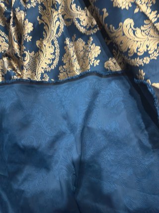 Tela para traje de fallera azul y oro